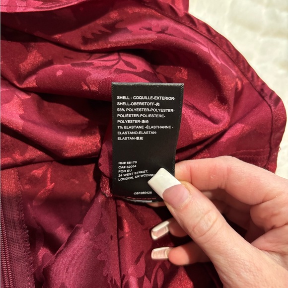 Urban Outfitters Red  Deep Cowl Neck Mini Dress - Picture 4 of 5